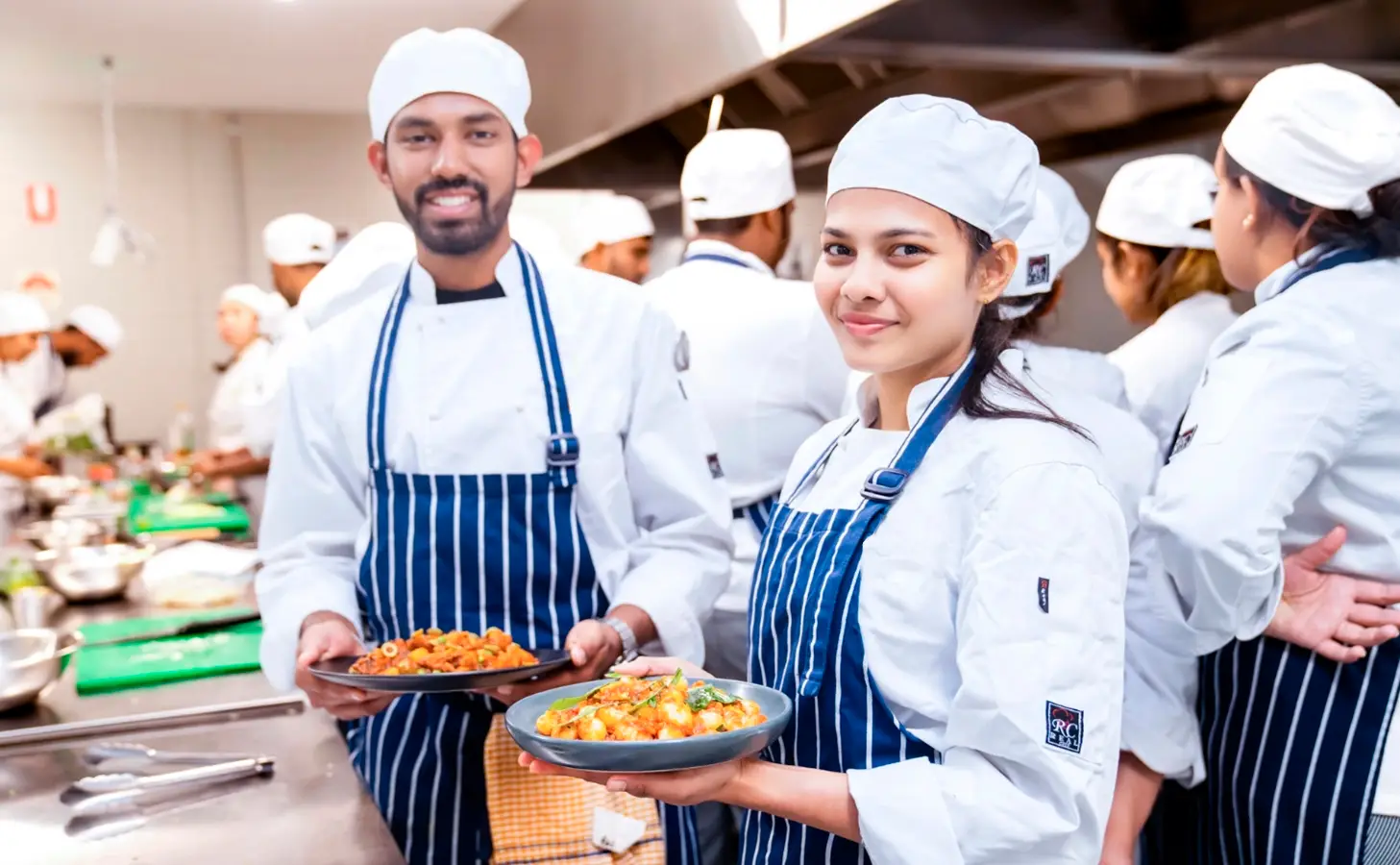 Cookery Students in Kitchen LeSuisse Academy